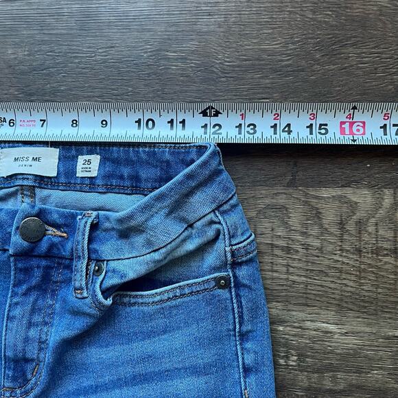 Miss Me Jeans Crop Flair Womens 25 Denim M2207CF - Picture 3 of 8